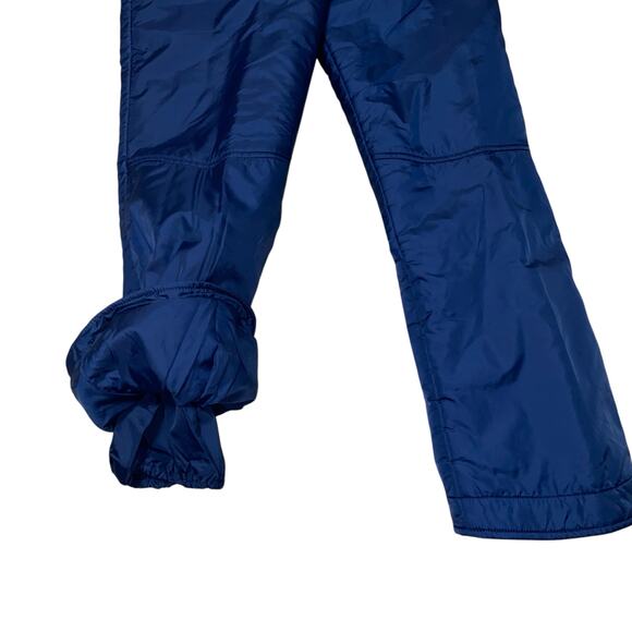 Lift 7 Vintage Puffer Women's Ski Snow Bib with adjustable straps Navy Blue L - Picture 6 of 9